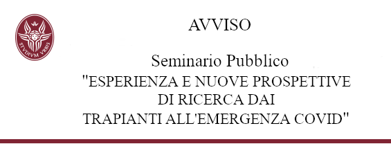 PUBLIC SEMINAR 21 MAY AT 1.30 pm - Prof. Francesco PUGLIESE