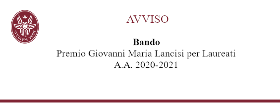 Giovanni Maria Lancisi Award for Graduates A.A. 2020-2021