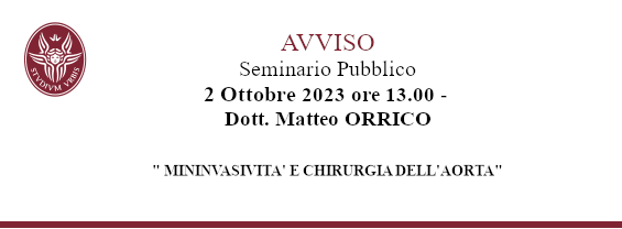 Seminario Pubblico - Dott. Matteo Orrico