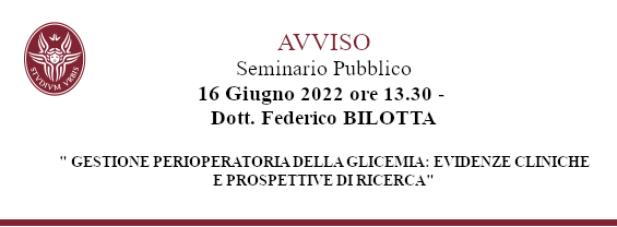 Seminar Dr. Federico BILOTTA