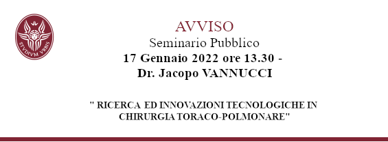 Seminar Dr. Jacopo VANNUCCI