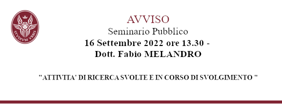 Public Seminar - Dr. Fabio Melandro