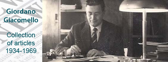 Giordano Giacomello - Collection of articles, 1934-1969