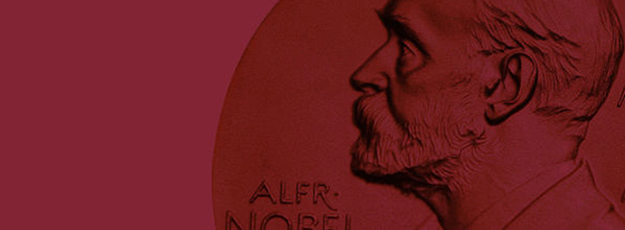 immagine della medaglia del Nobel con l'effige di Alfred Nobel