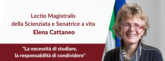 Banner Lectio Magistralis Senatrice Elena Cattaneo