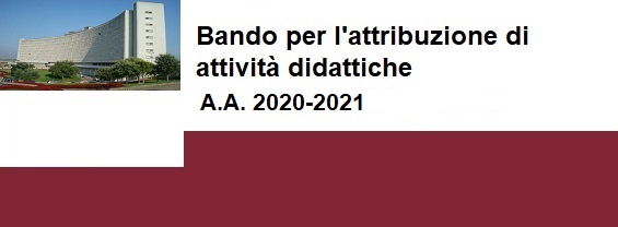 Bando per l'attribuzione di attività didattiche A.A. 2020-2021