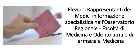 Elezioni Rappresentanti dei Medici in formazione specialistica nell'Osservatorio Regionale