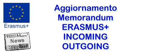 Programma ERASMUS per studenti incoming e outgoing – Area Medica: Aggiornamento Memorandum