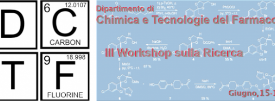 Terzo Workshop sulla Ricerca 2022 del Dip. Chimica e Tecnologie del Farmaco