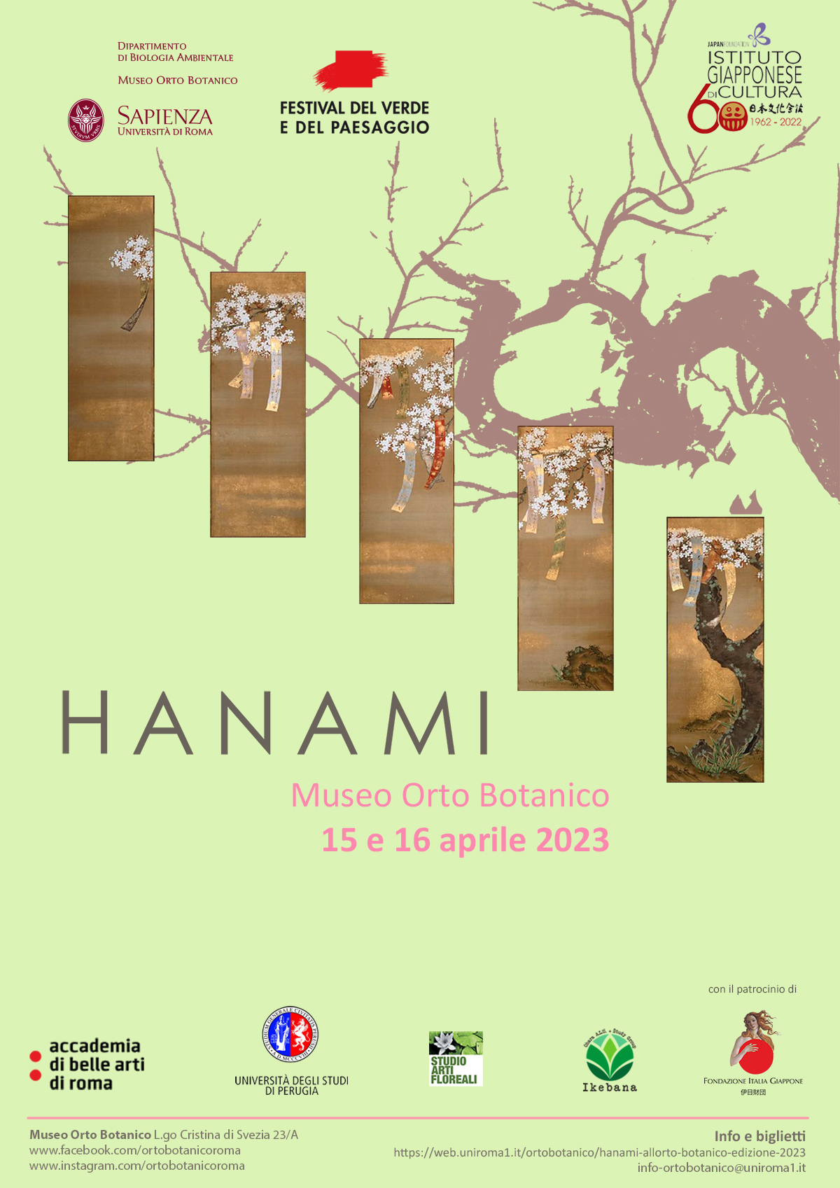 Hanami all'Orto botanico - 15 e 16 aprile 2023